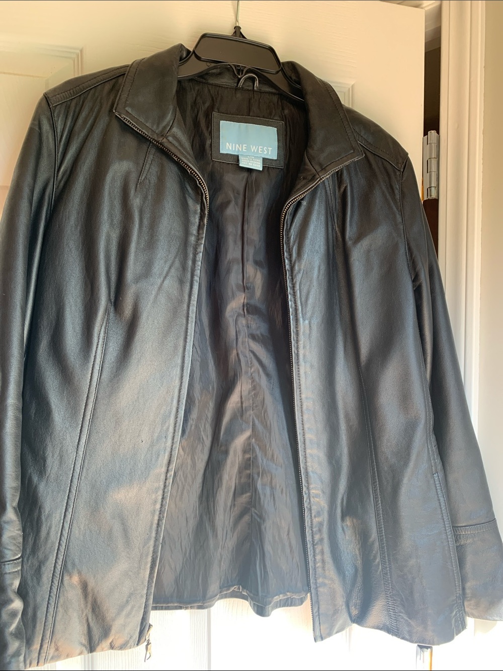 Nine West Black Leather Women's Jacket